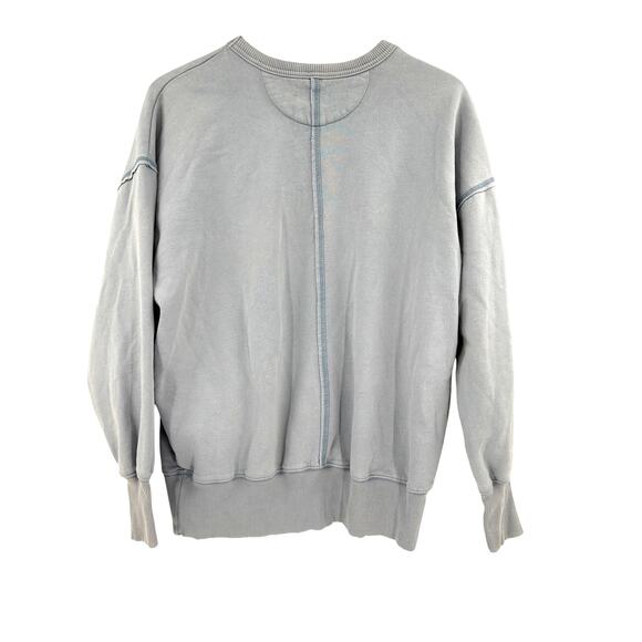 2/$30 AMERICAN EAGLE Light Blue Pullover Sweatshirt Size XS Relaxed Fit Vintage - Picture 6 of 7